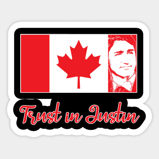 TRUST IN JUSTIN TRUDEAU for PM Canada Sticker by Scarebaby